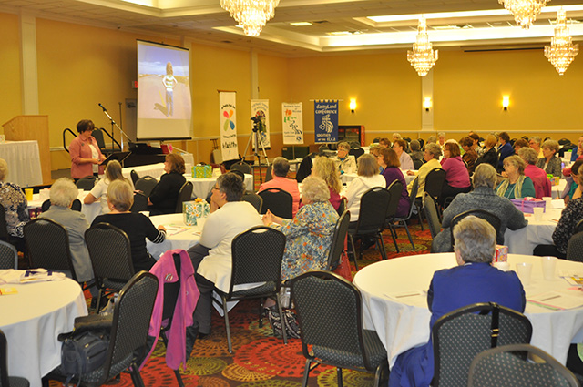 Synod Women's Organization fill the Crystal Ballroom at the Plaza Hotel in Eau Claire.